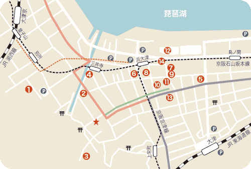 大津絵の店 周辺グルメマップ